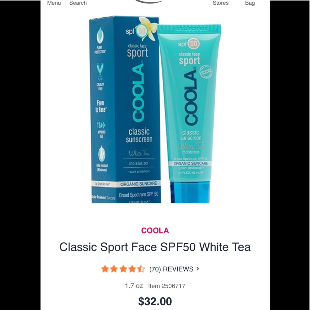 ✨ Coola Sport Classic Face SPF 50 Sunscreen✨